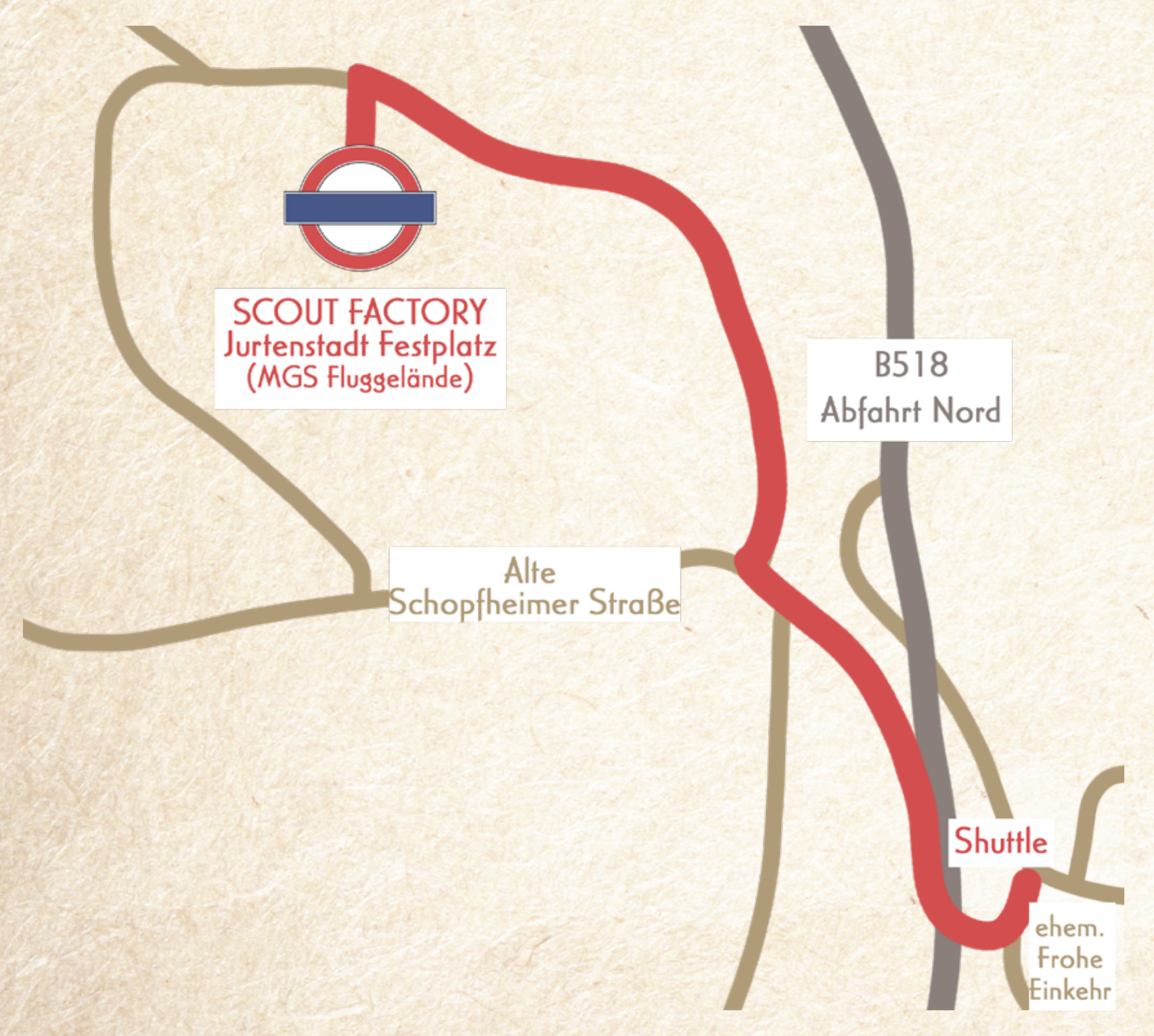 Wegbeschreibung zum Festgelände